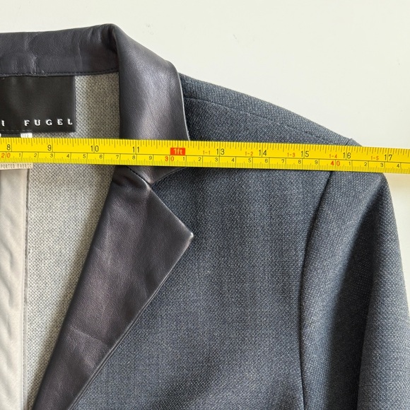 Yansi Fugel Wool Blend Coat Small S Blue Lightweight Minimalist Transitional Lay - Picture 8 of 14